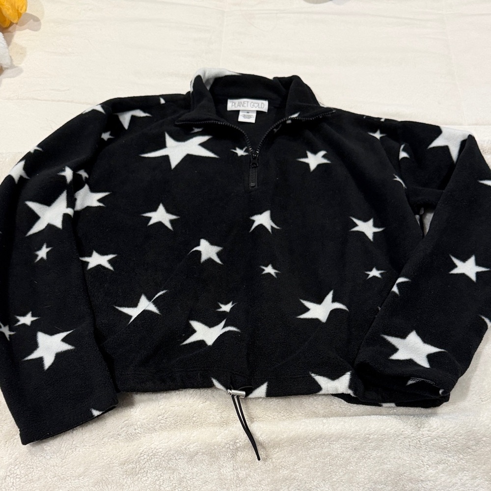 Planet Gold Black and White Star Sweater